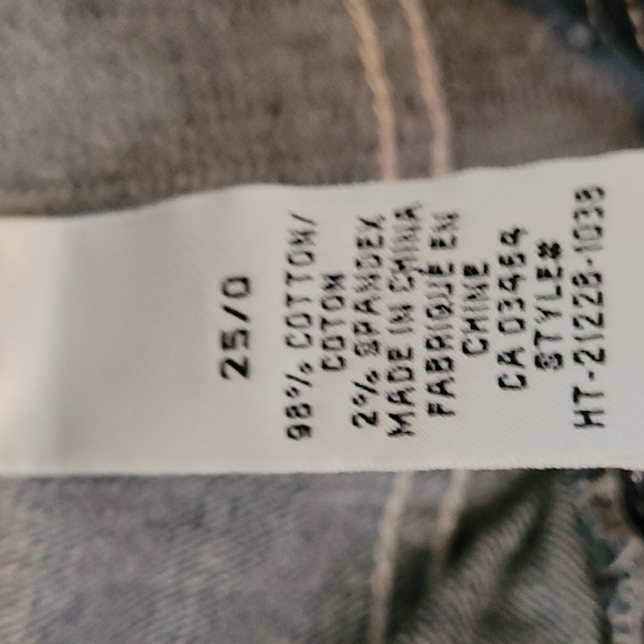 Ricki's Ella Revolution Stretch Blue Denim Cuffed Shorts 25 - Picture 4 of 4